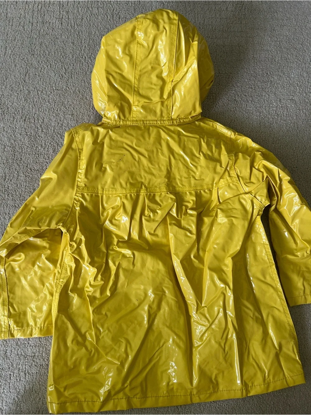 Y2K yellow girls rain jacket 4T